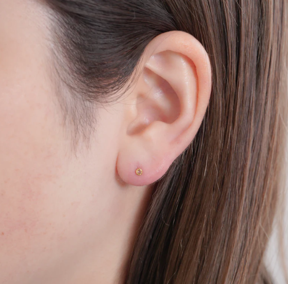 Rose Cut Diamond Stud Earrings