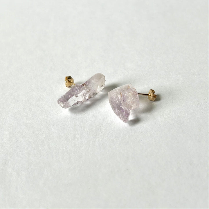 Amethyst Rough Stone Earrings