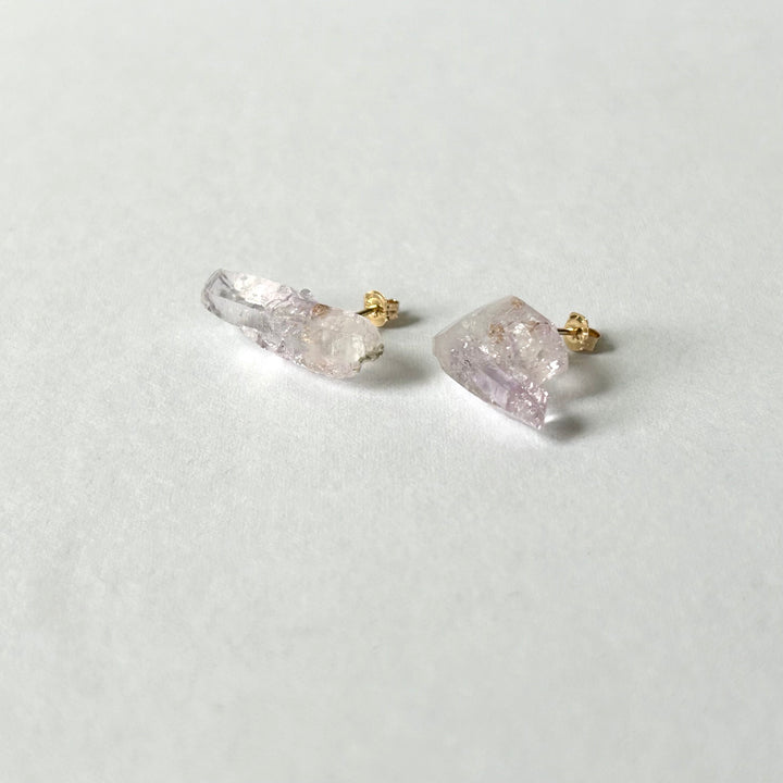 Amethyst Rough Stone Earrings