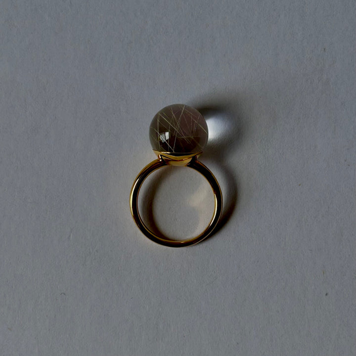 Small Rutilated Quartz Gyoku Ring