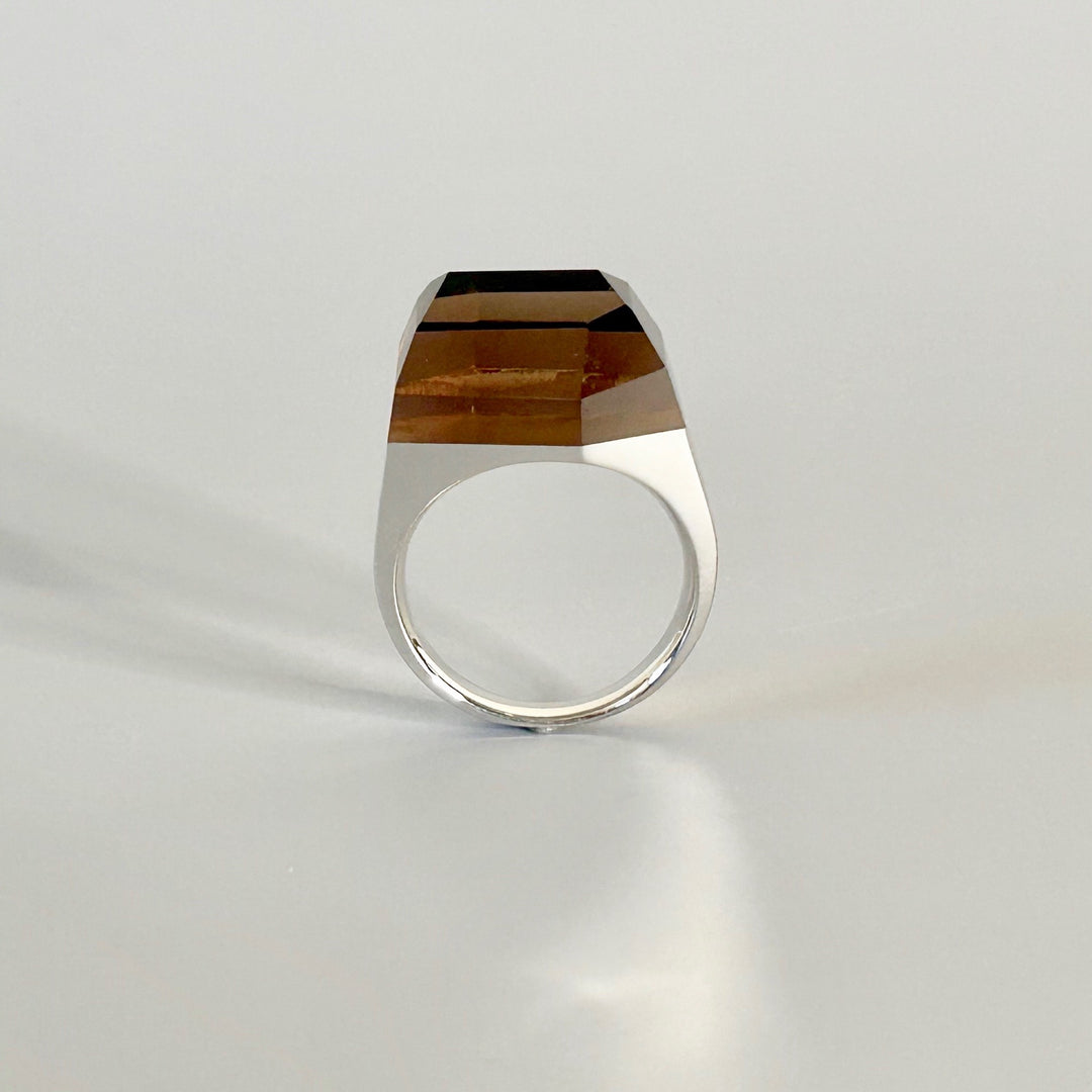 Smoky Quartz Rock Ring