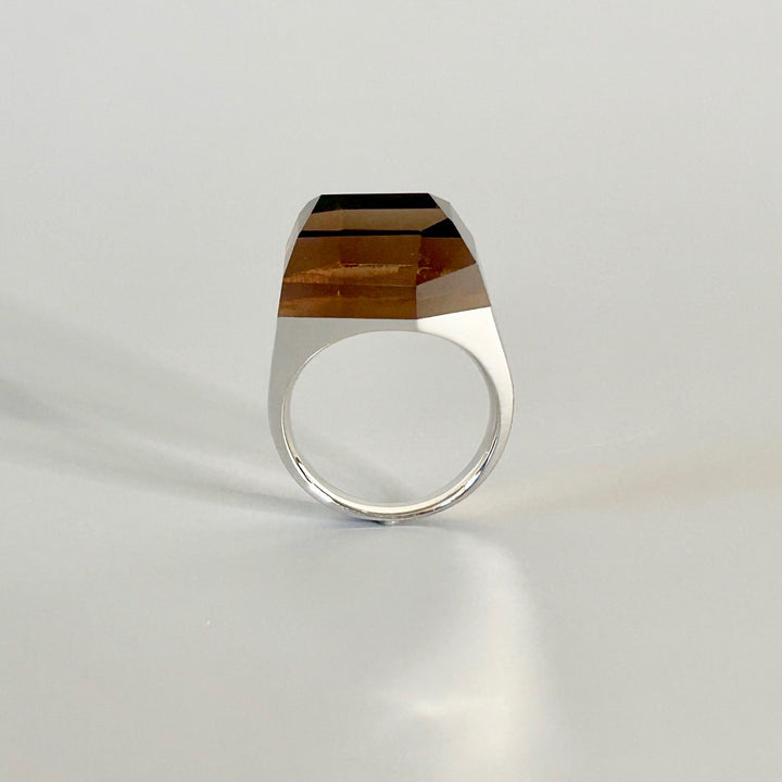 Smoky Quartz Rock Ring
