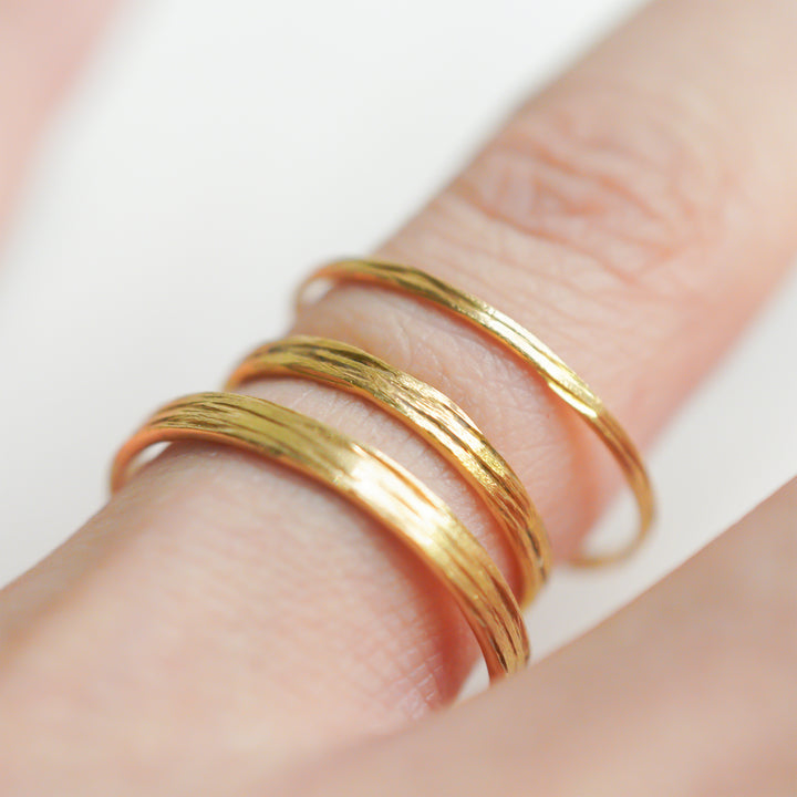 2mm Wooden Texture Ring