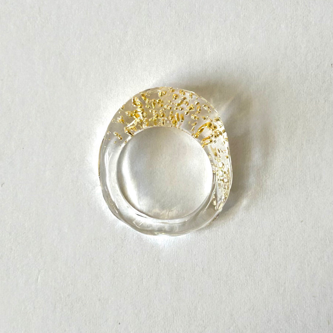 Pure Gold Bubble Ring